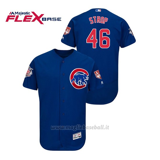 Maglia Baseball Uomo Chicago Cubs Pedro Strop 2019 Entrenamiento De Primavera Flex Base Blu